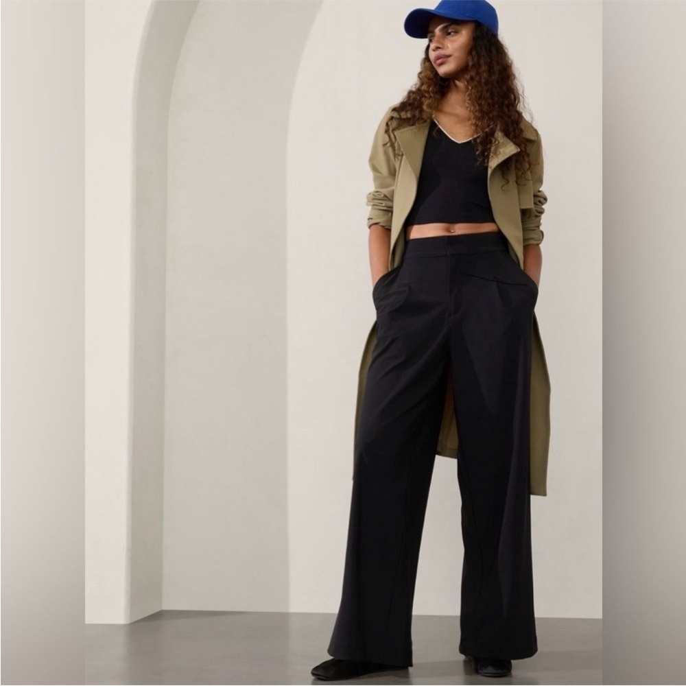 Athleta Pinnacle High Rise Trouser Black size 14